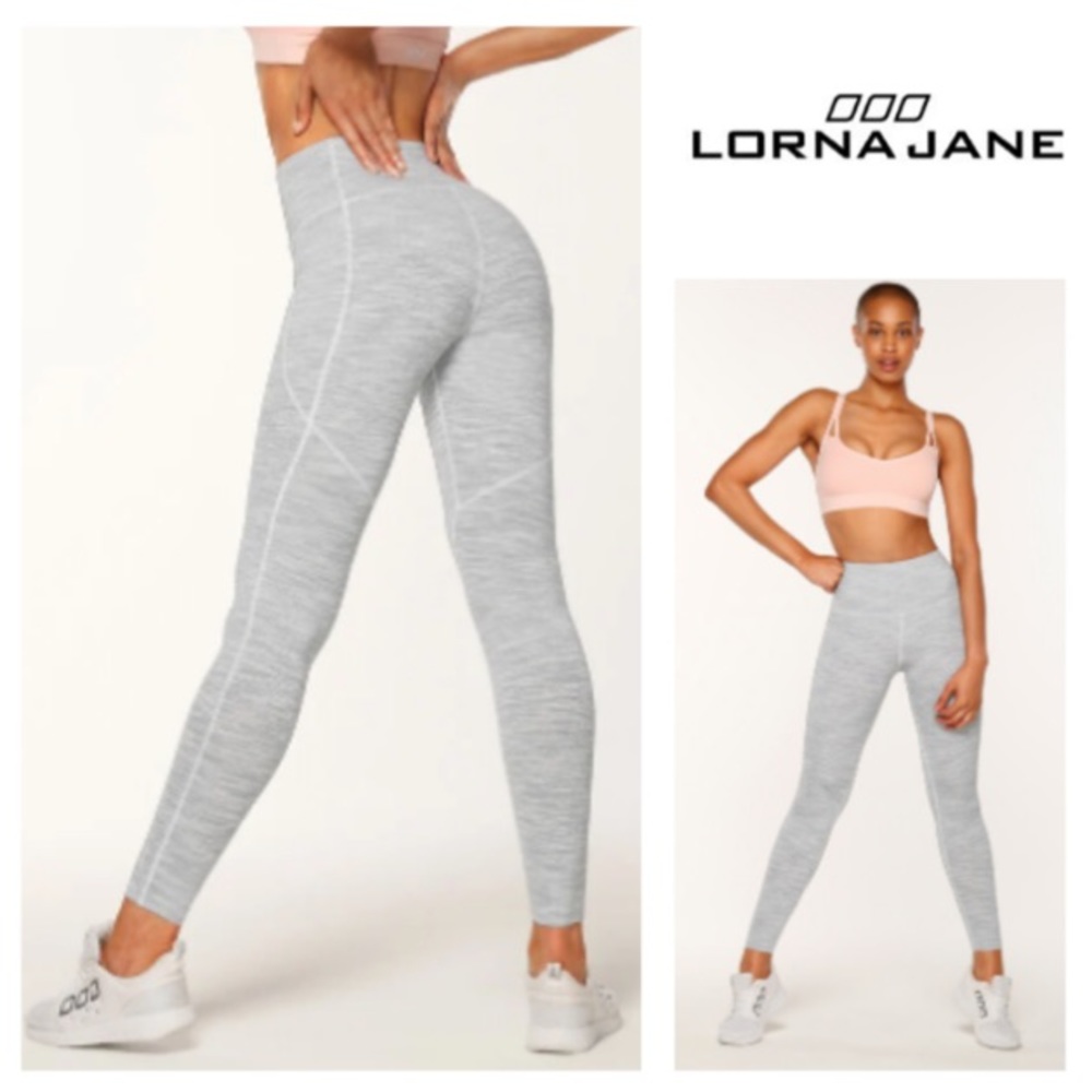 Lorna Jane Booty Support F/L Tight in ‘mixed grey marl’ (M)